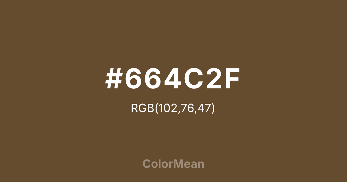 #664C2F color swatch