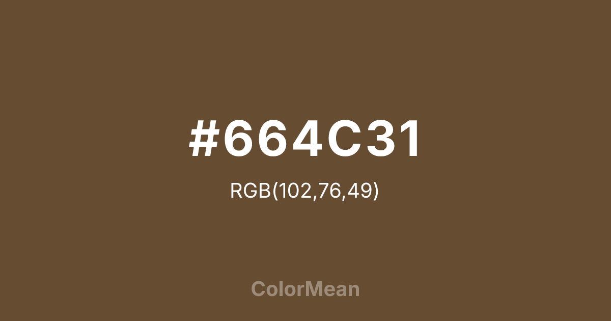 #664C31 color swatch