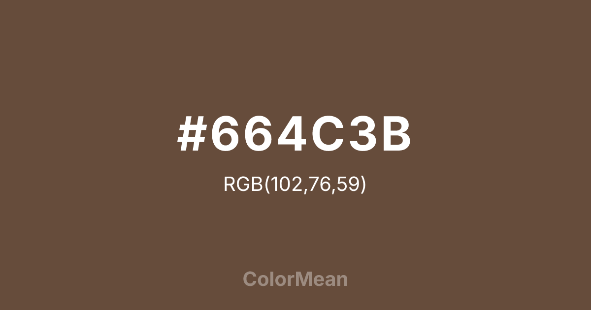 #664C3B color swatch