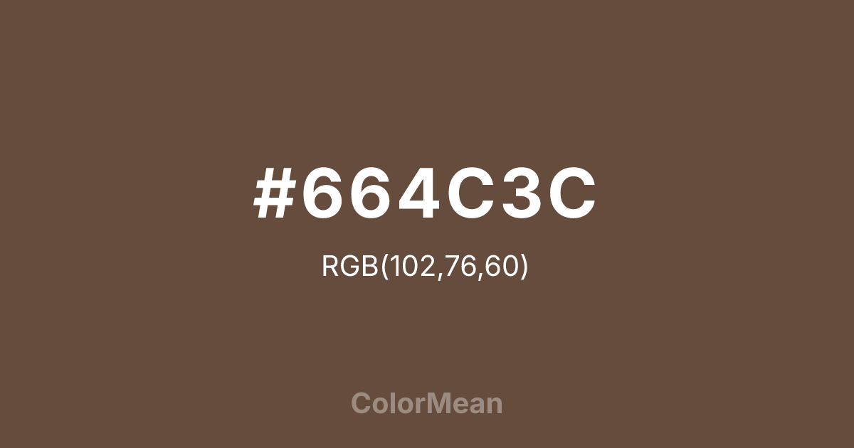 #664C3C color swatch