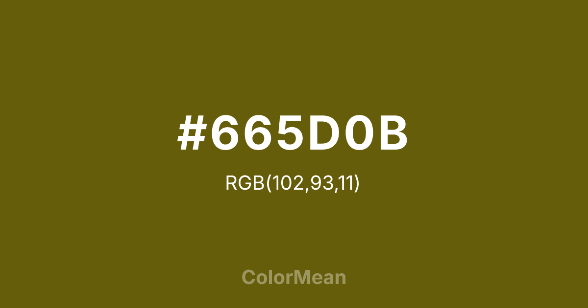 #665D0B color swatch