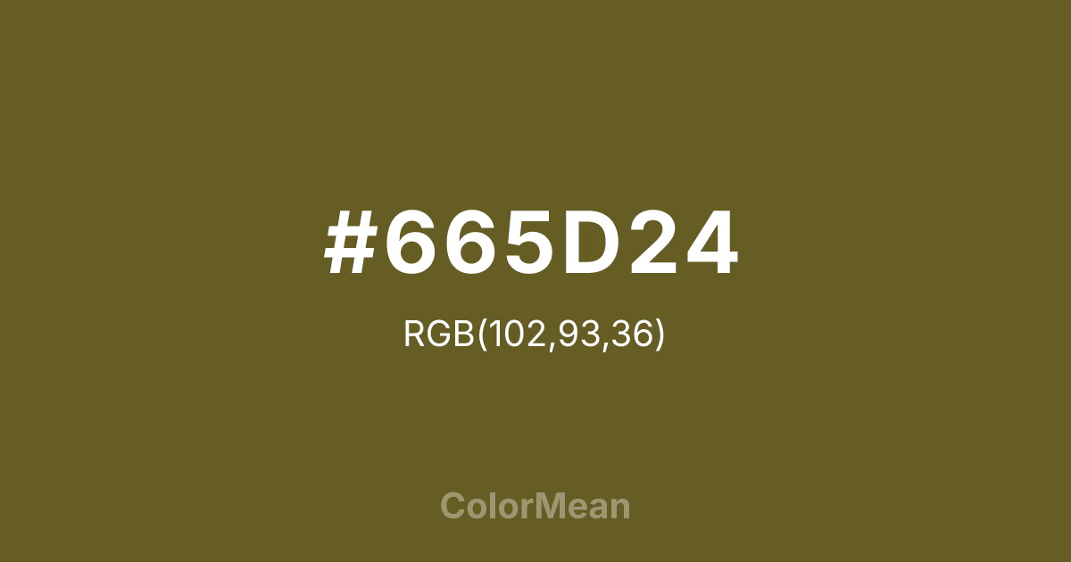 #665D24 color swatch