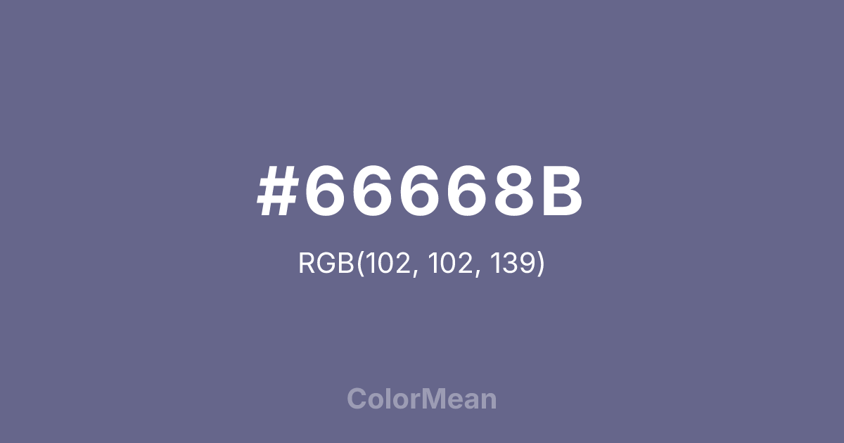 #66668B color swatch