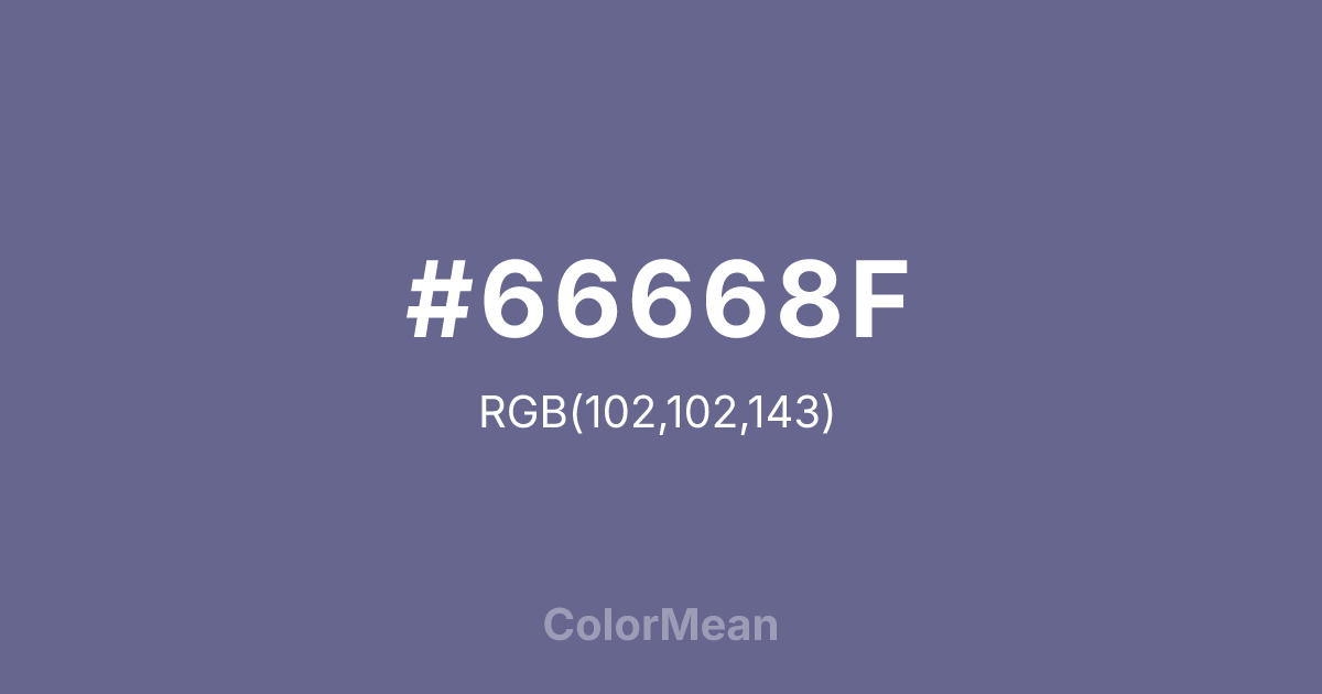 #66668F color swatch