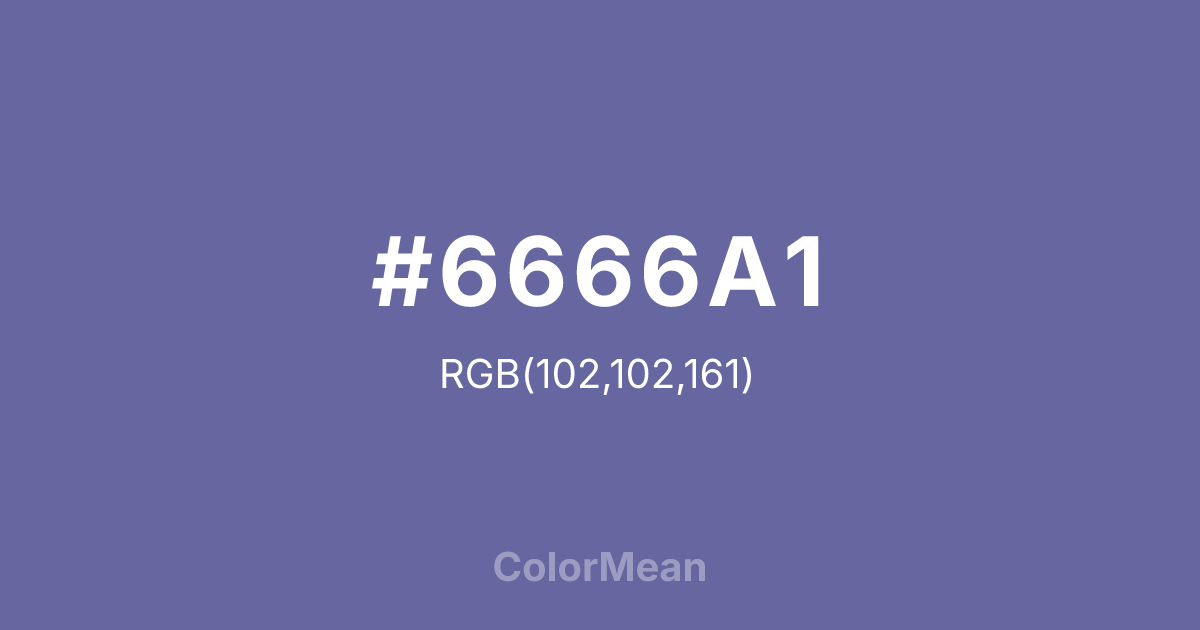 #6666A1 color swatch