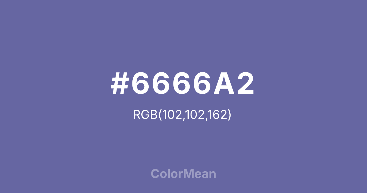 #6666A2 color swatch