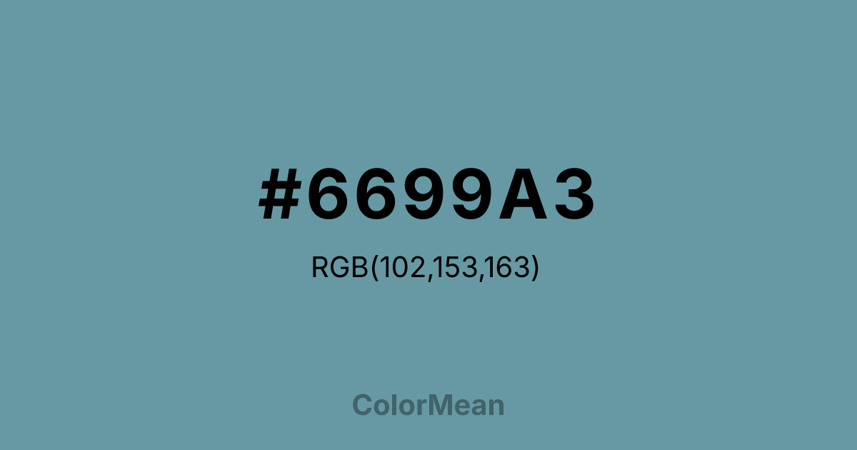 #6699A3 color swatch