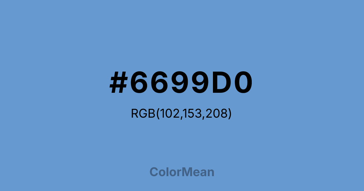#6699D0 color swatch