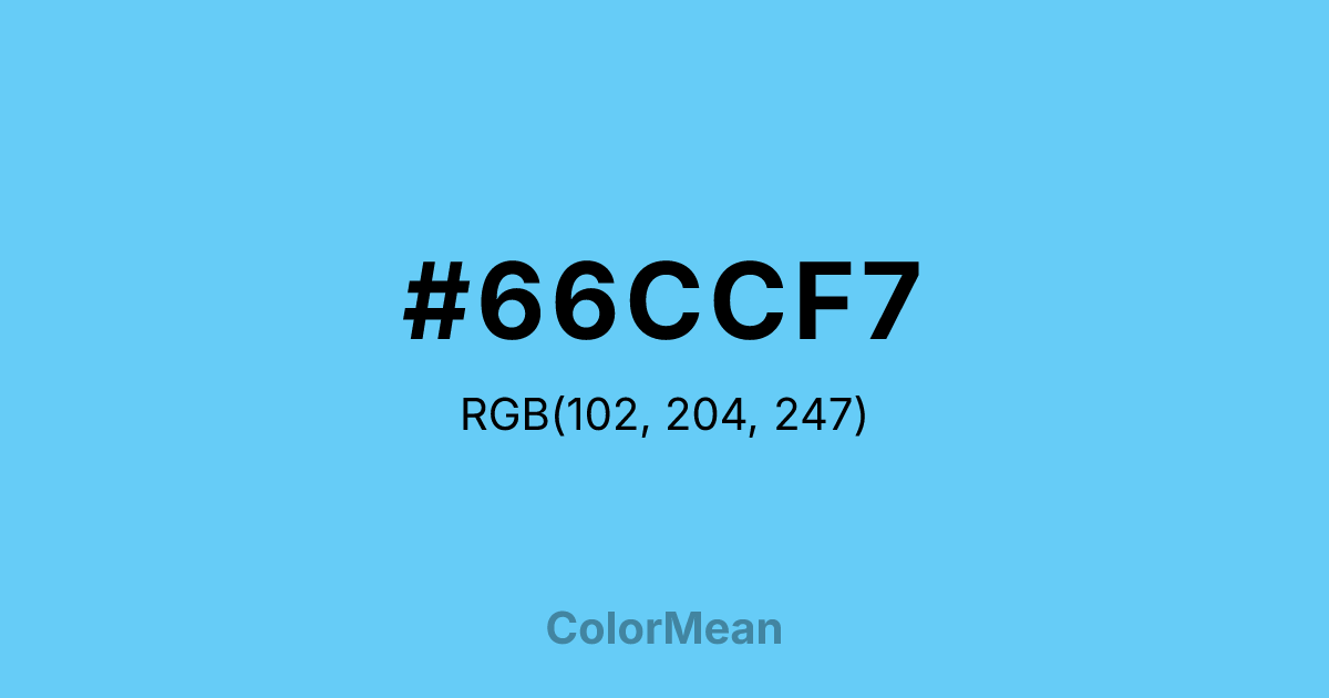 #66CCF7 color swatch