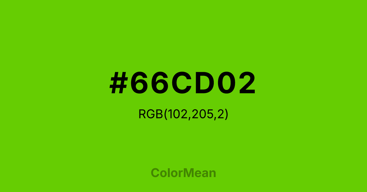 #66CD02 color swatch