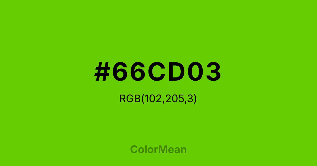 #66CD03 color swatch