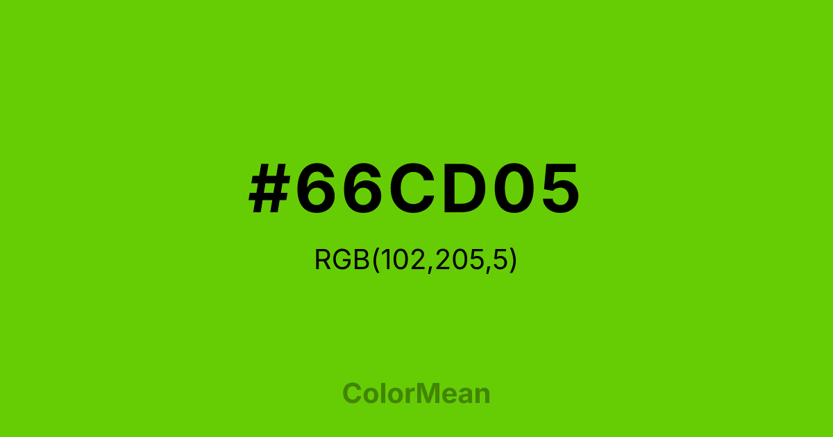 #66CD05 color swatch