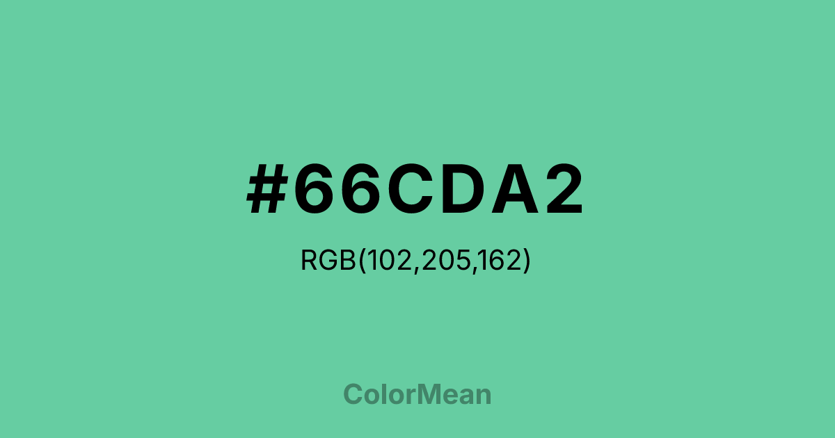 #66CDA2 color swatch