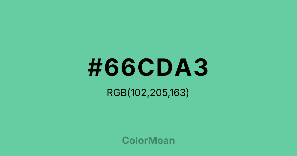 #66CDA3 color swatch