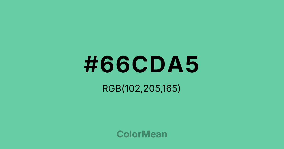 #66CDA5 color swatch