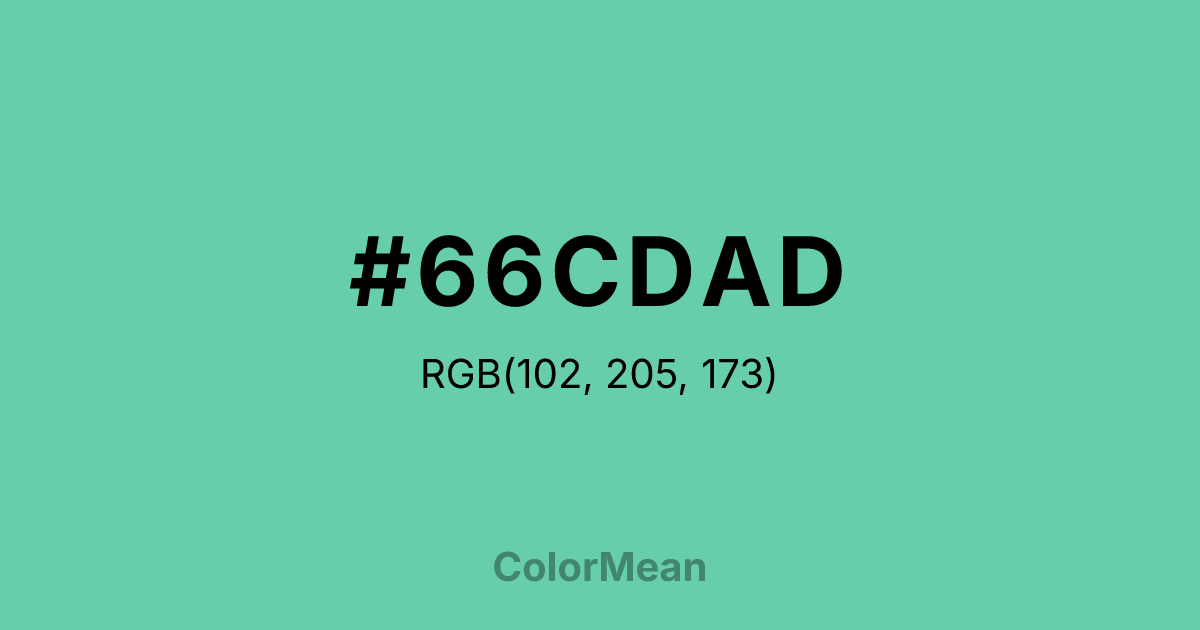 #66CDAD color swatch