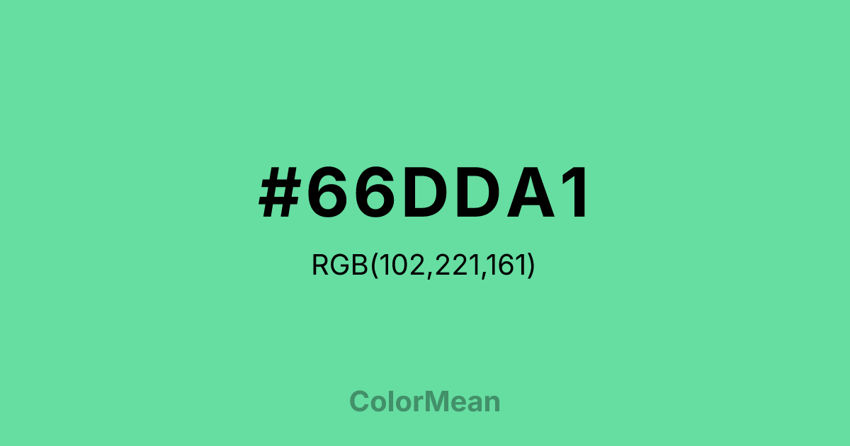 #66DDA1 color swatch