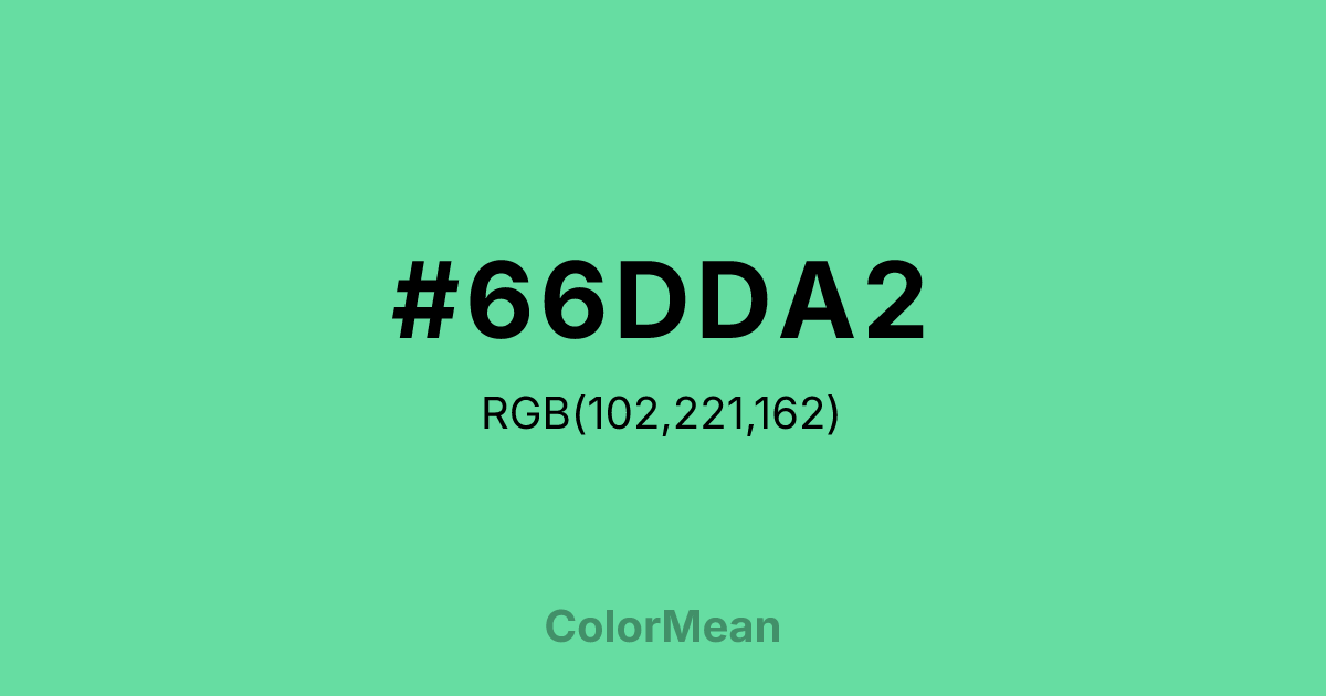 #66DDA2 color swatch