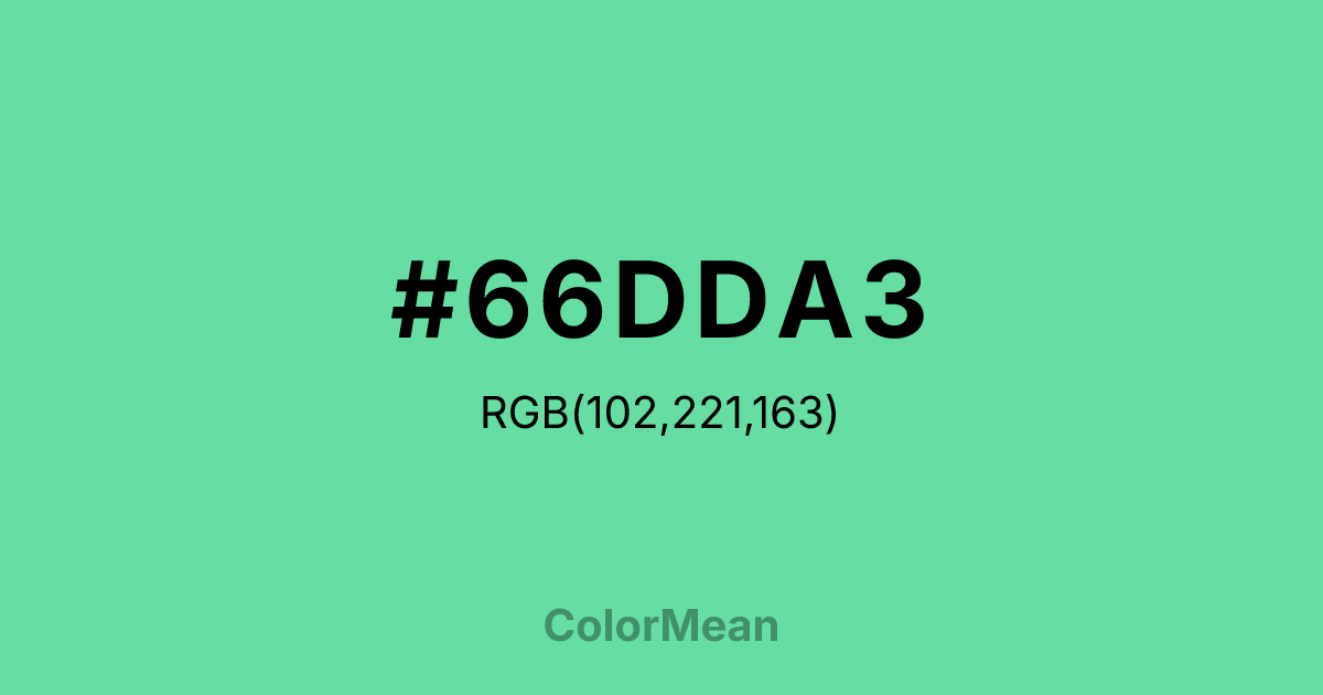 #66DDA3 color swatch