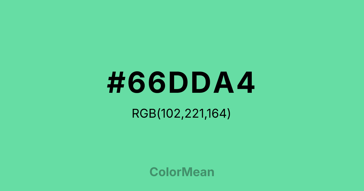 #66DDA4 color swatch