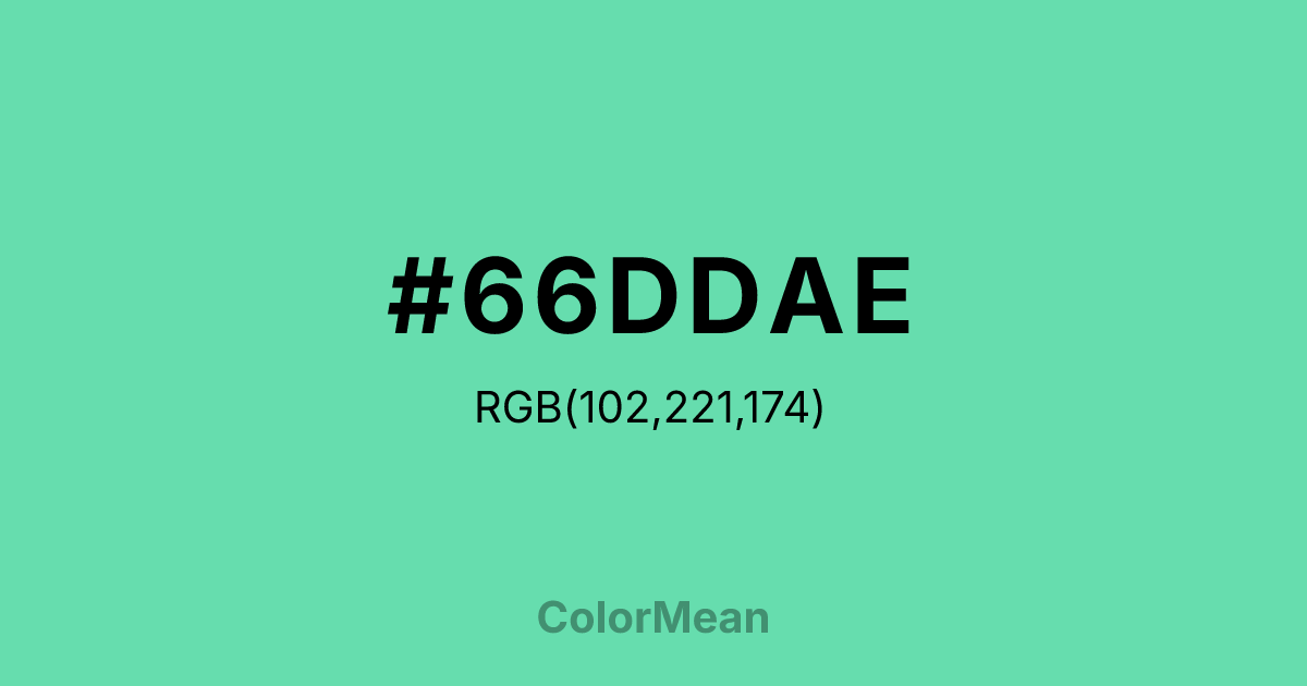 #66DDAE color swatch