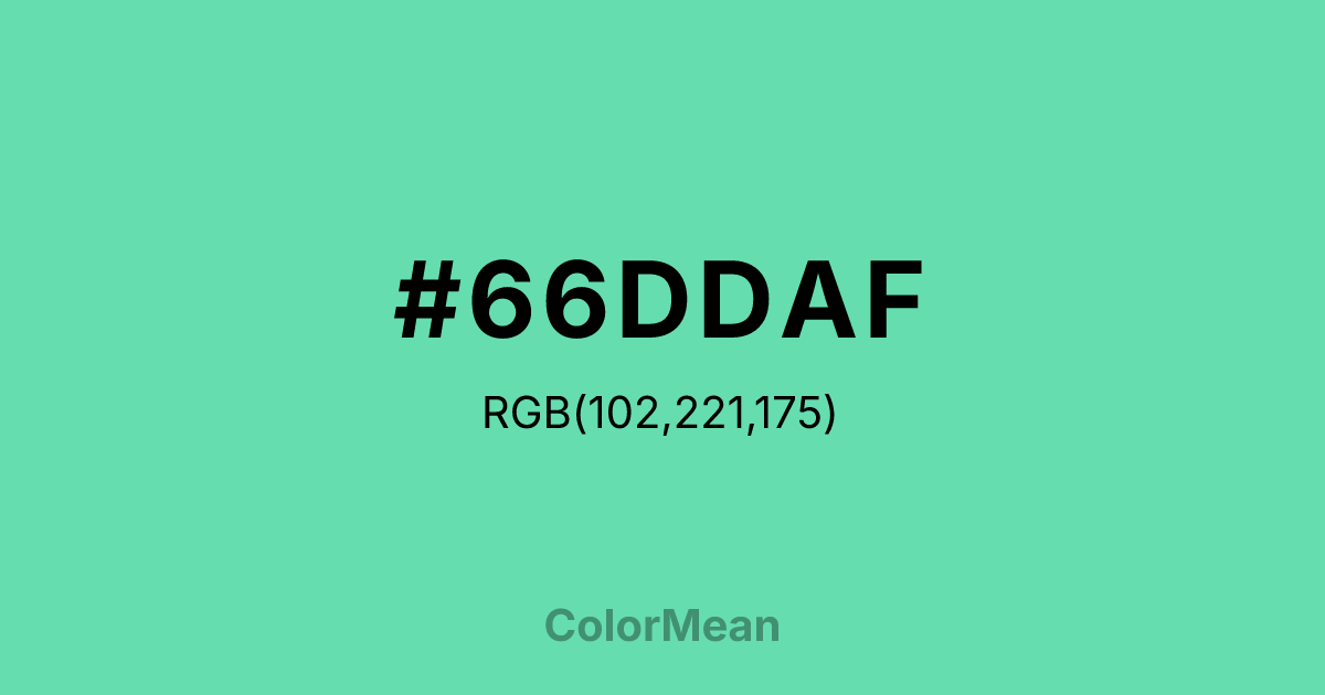 #66DDAF color swatch