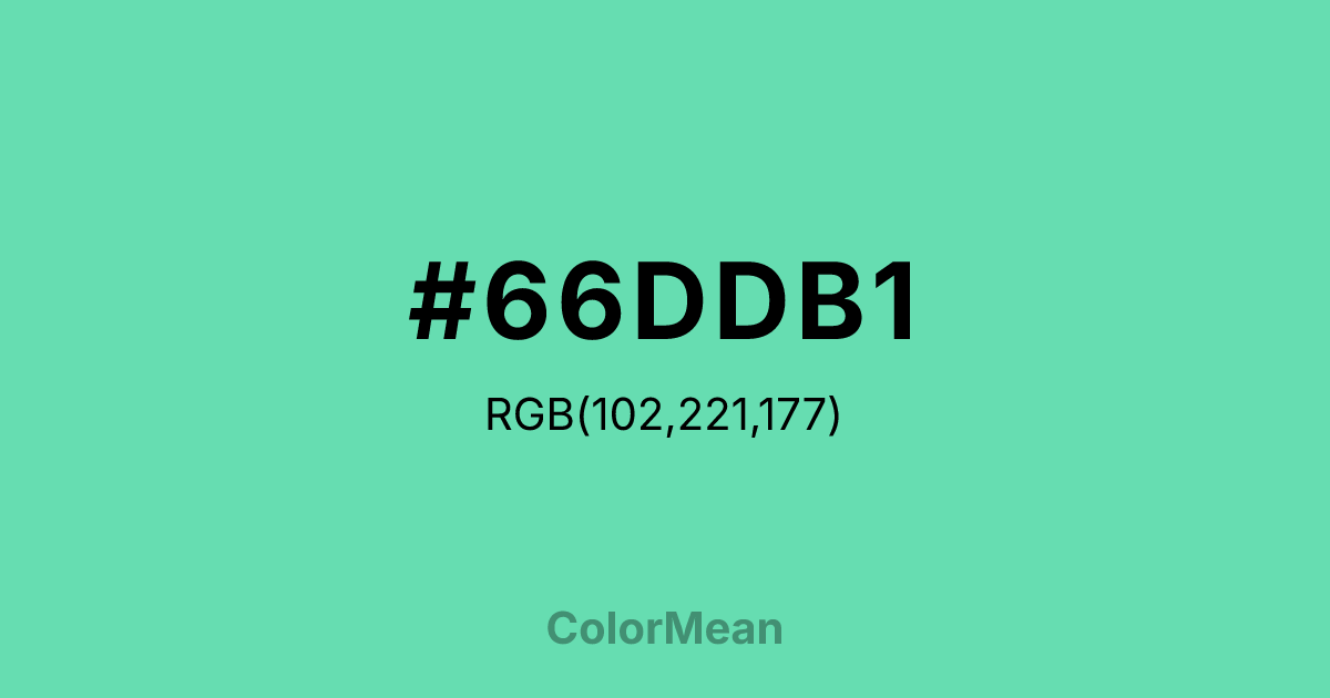 #66DDB1 color swatch