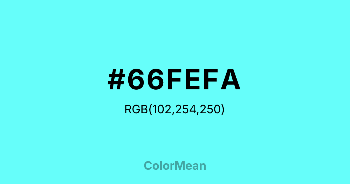 #66FEFA color swatch