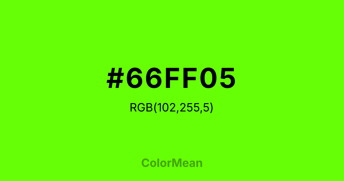 #66FF05 color swatch