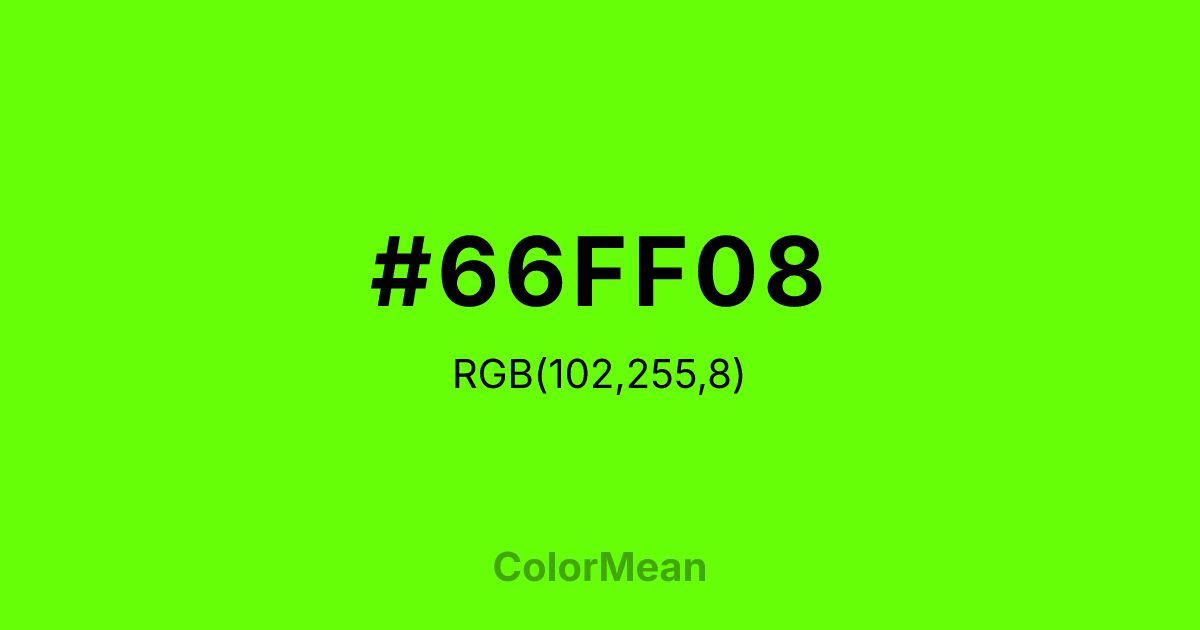 #66FF08 color swatch