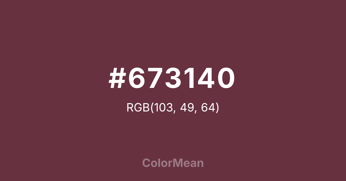 #673140 color swatch