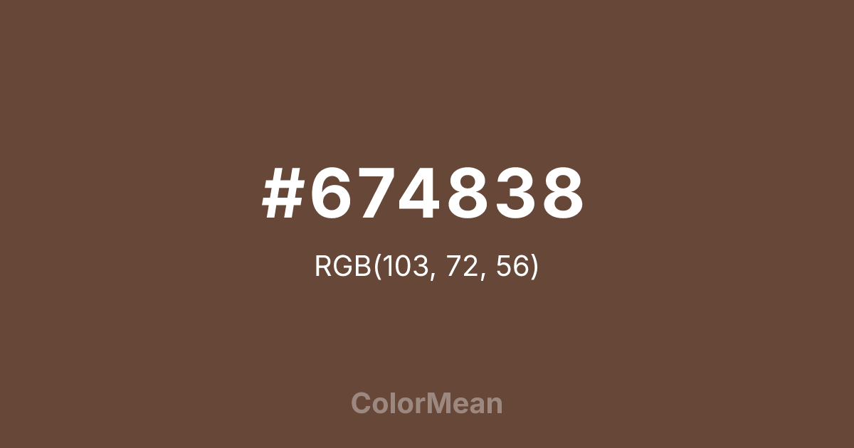 #674838 color swatch