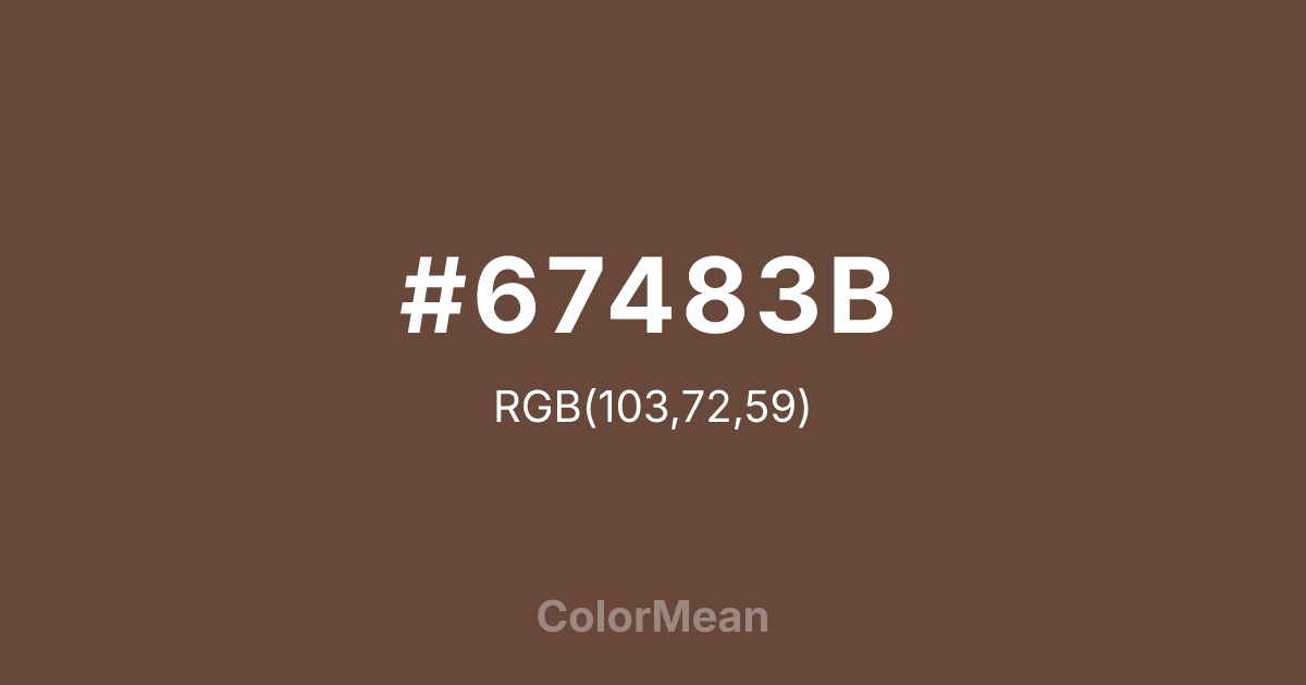 #67483B color swatch