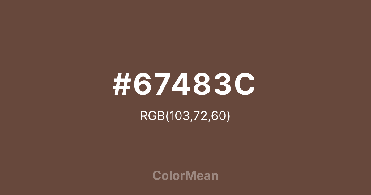 #67483C color swatch