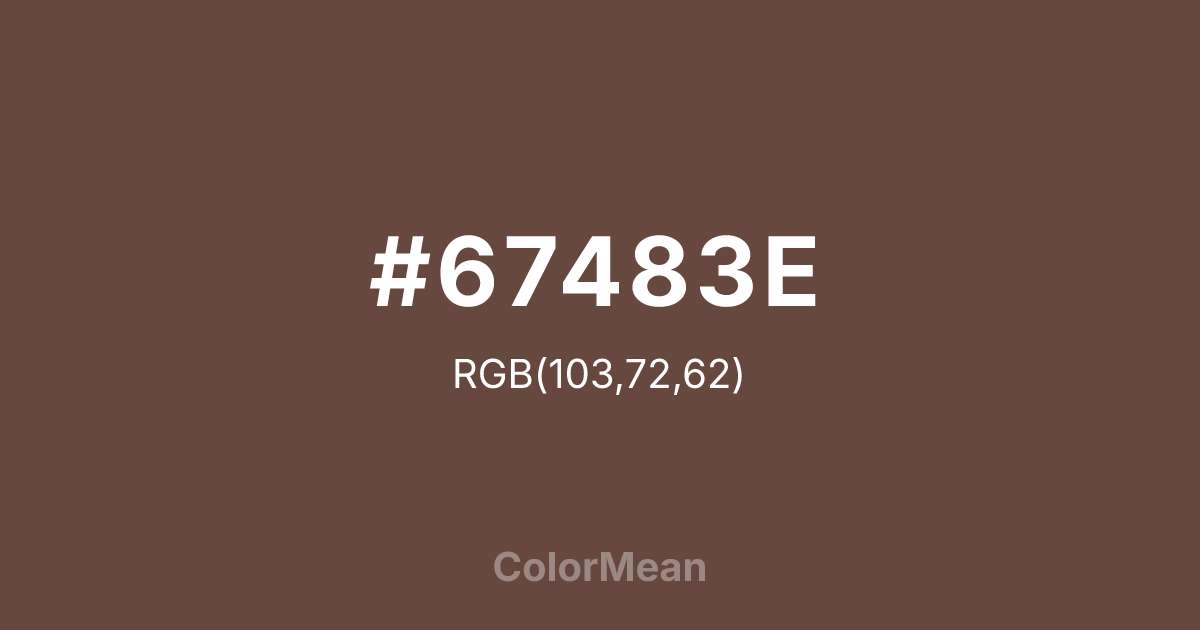 #67483E color swatch