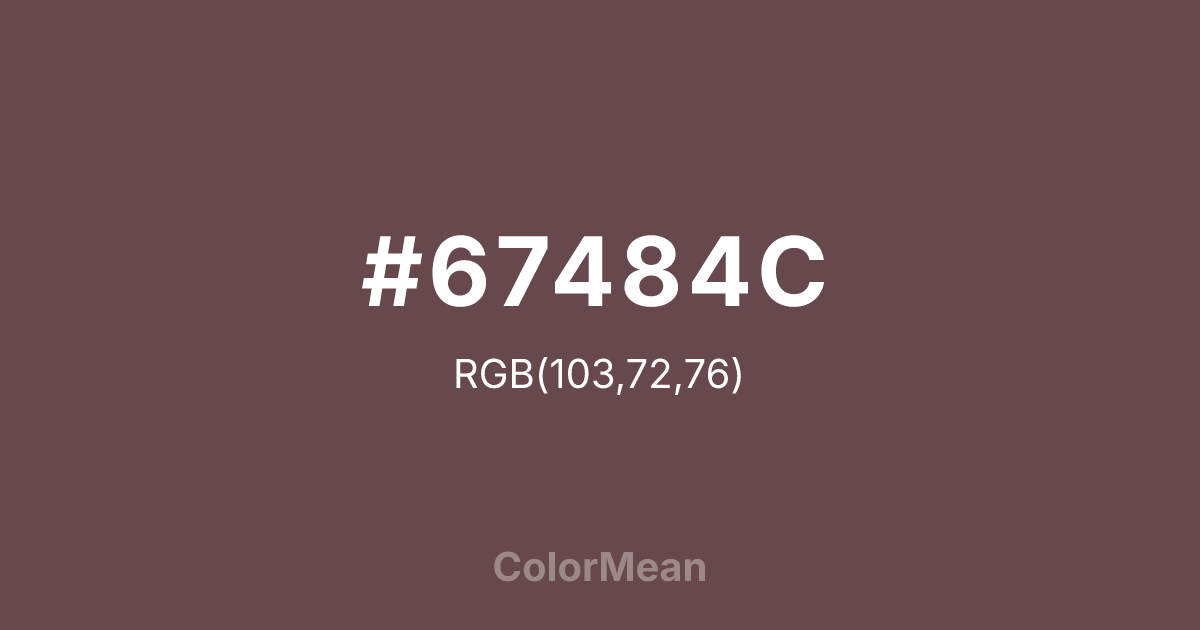 #67484C color swatch