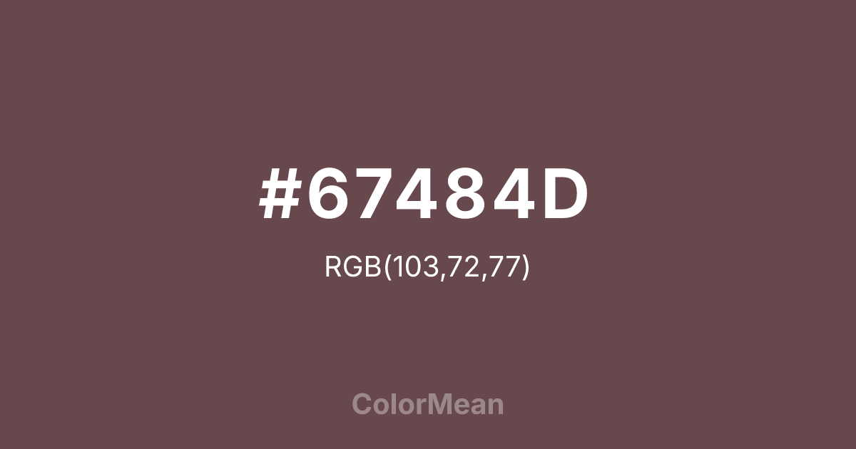 #67484D color swatch