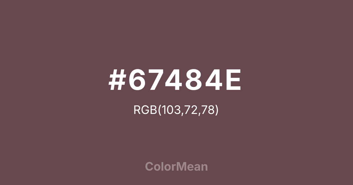 #67484E color swatch