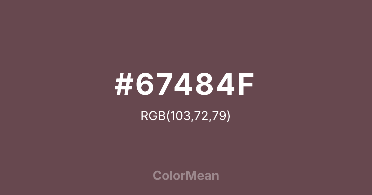 #67484F color swatch