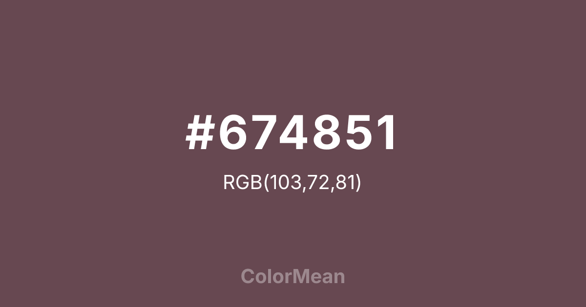 #674851 color swatch