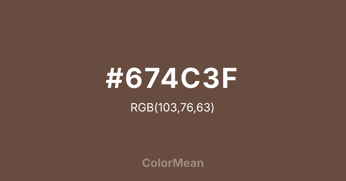 #674C3F color swatch
