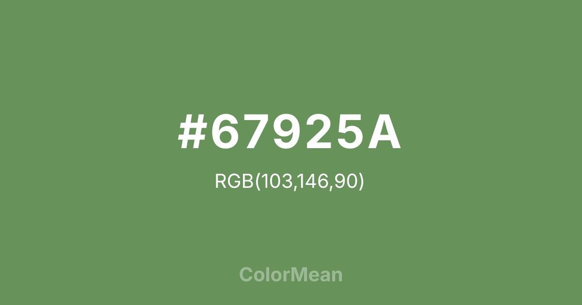 #67925A color swatch