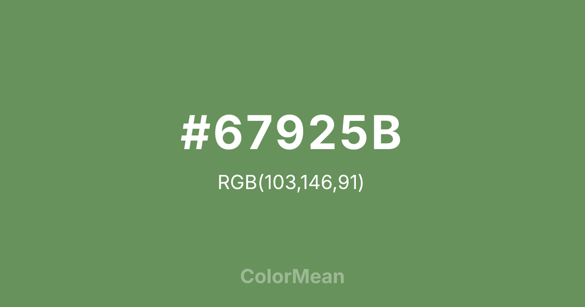 #67925B color swatch