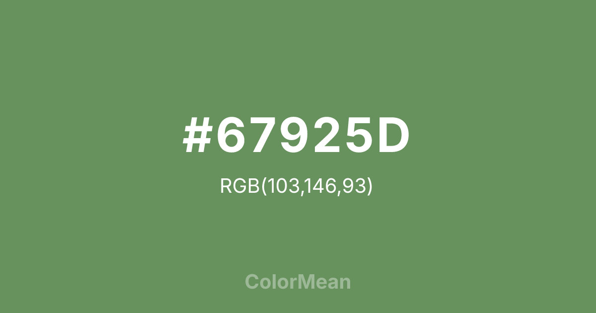 #67925D color swatch