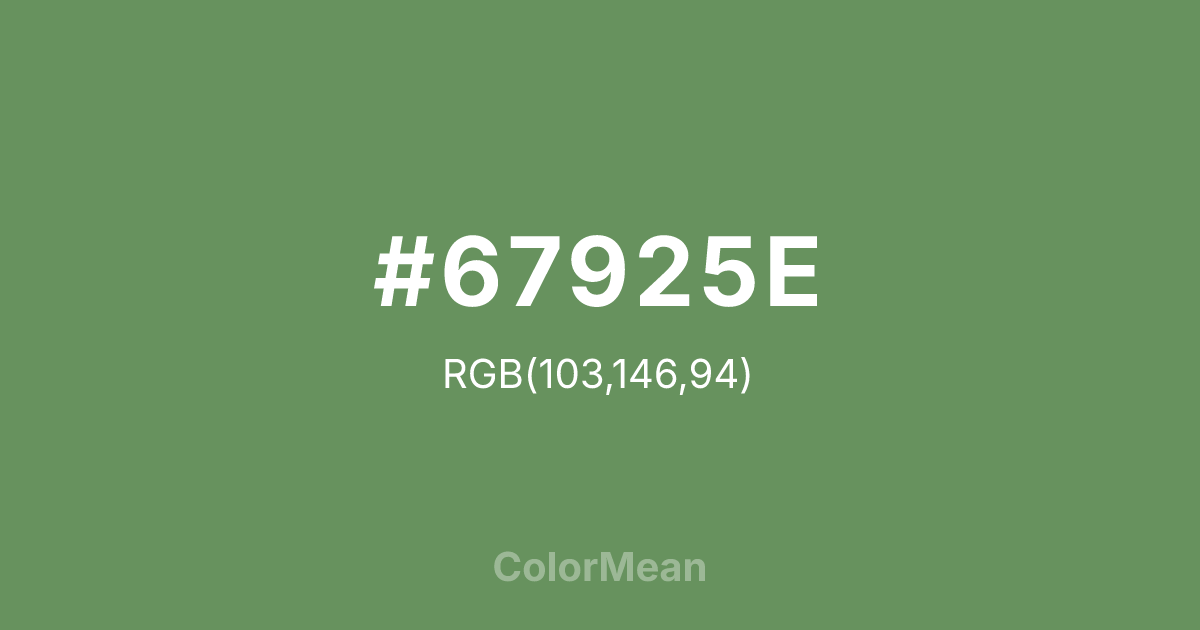 #67925E color swatch