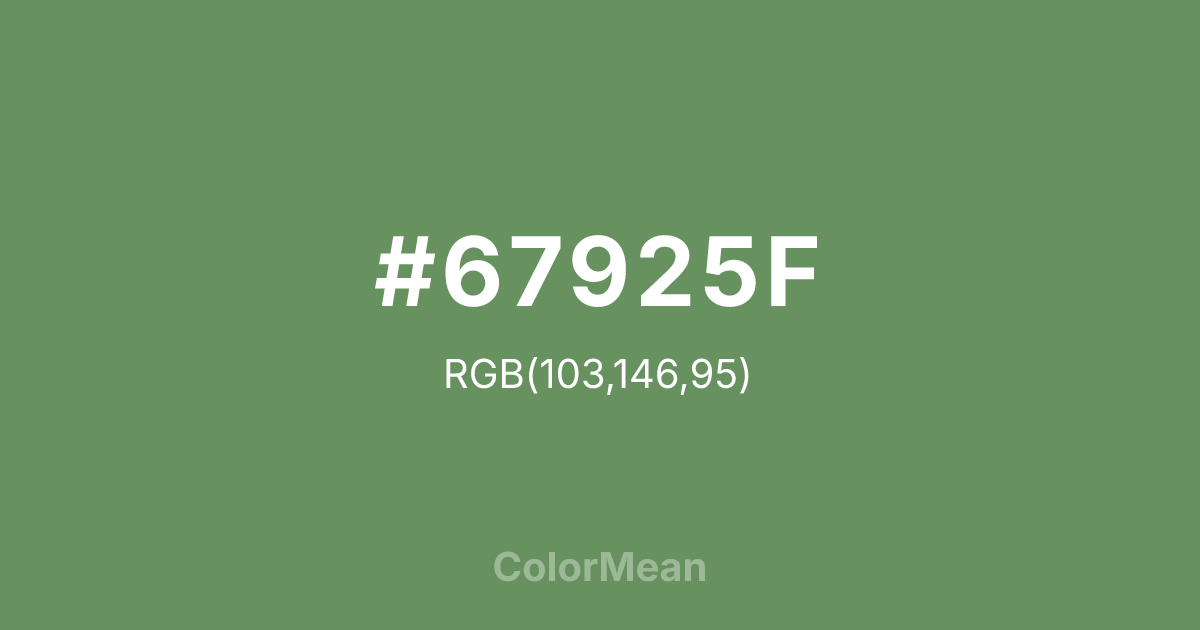 #67925F color swatch