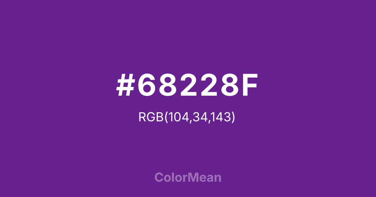 #68228F color swatch