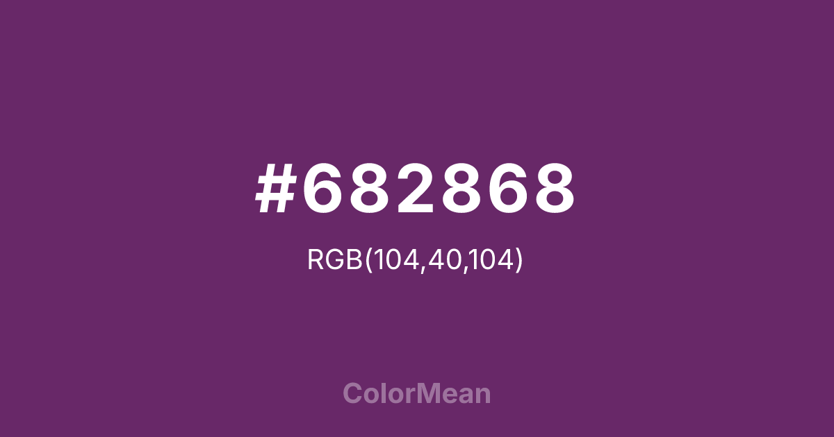 #682868 color swatch