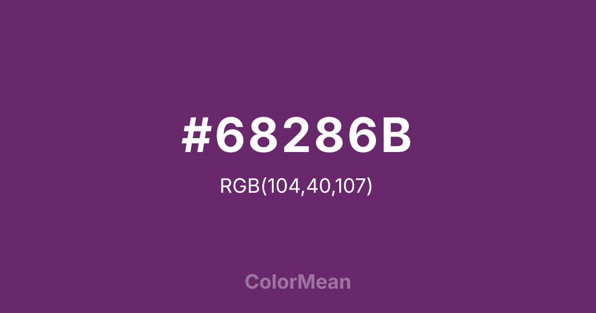 #68286B color swatch