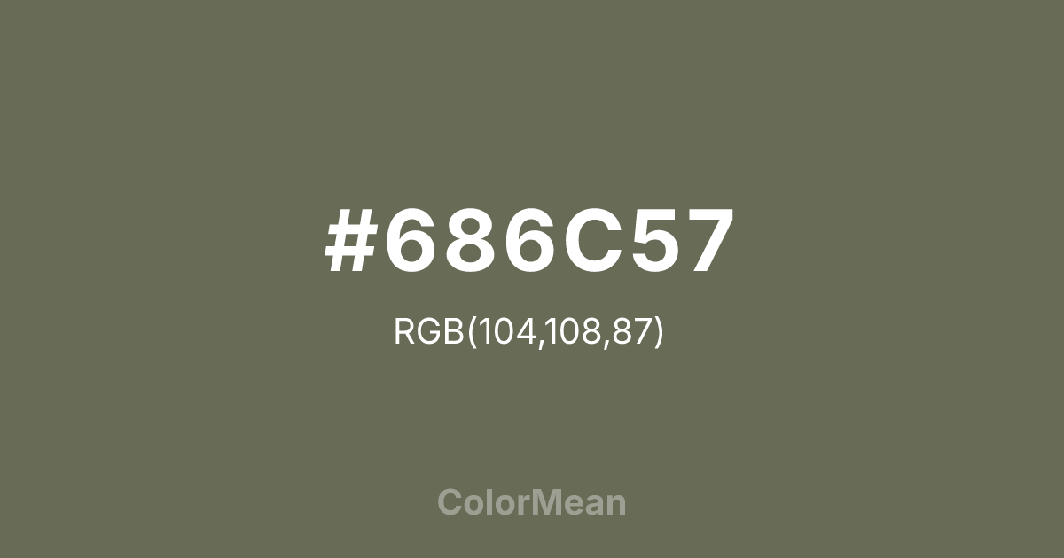 #686C57 color swatch